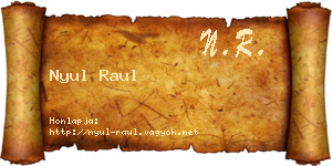 Nyul Raul névjegykártya